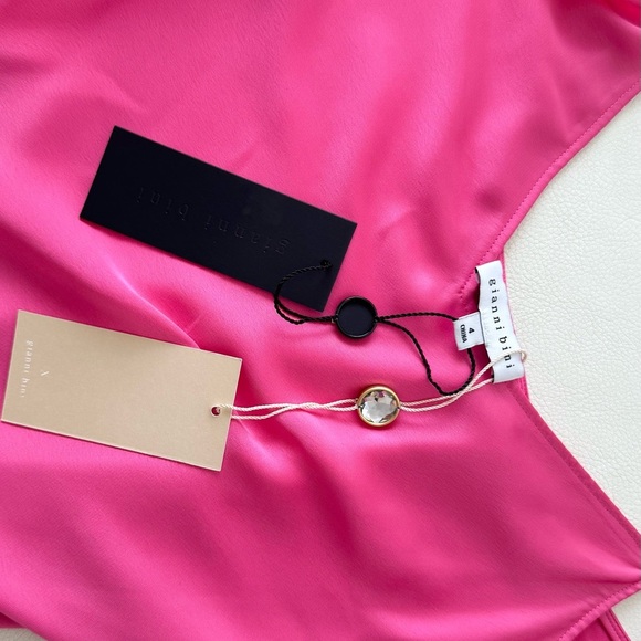 Gianni Bini Pink Satin gorgeous Slip Maxi Dress - Picture 6 of 12